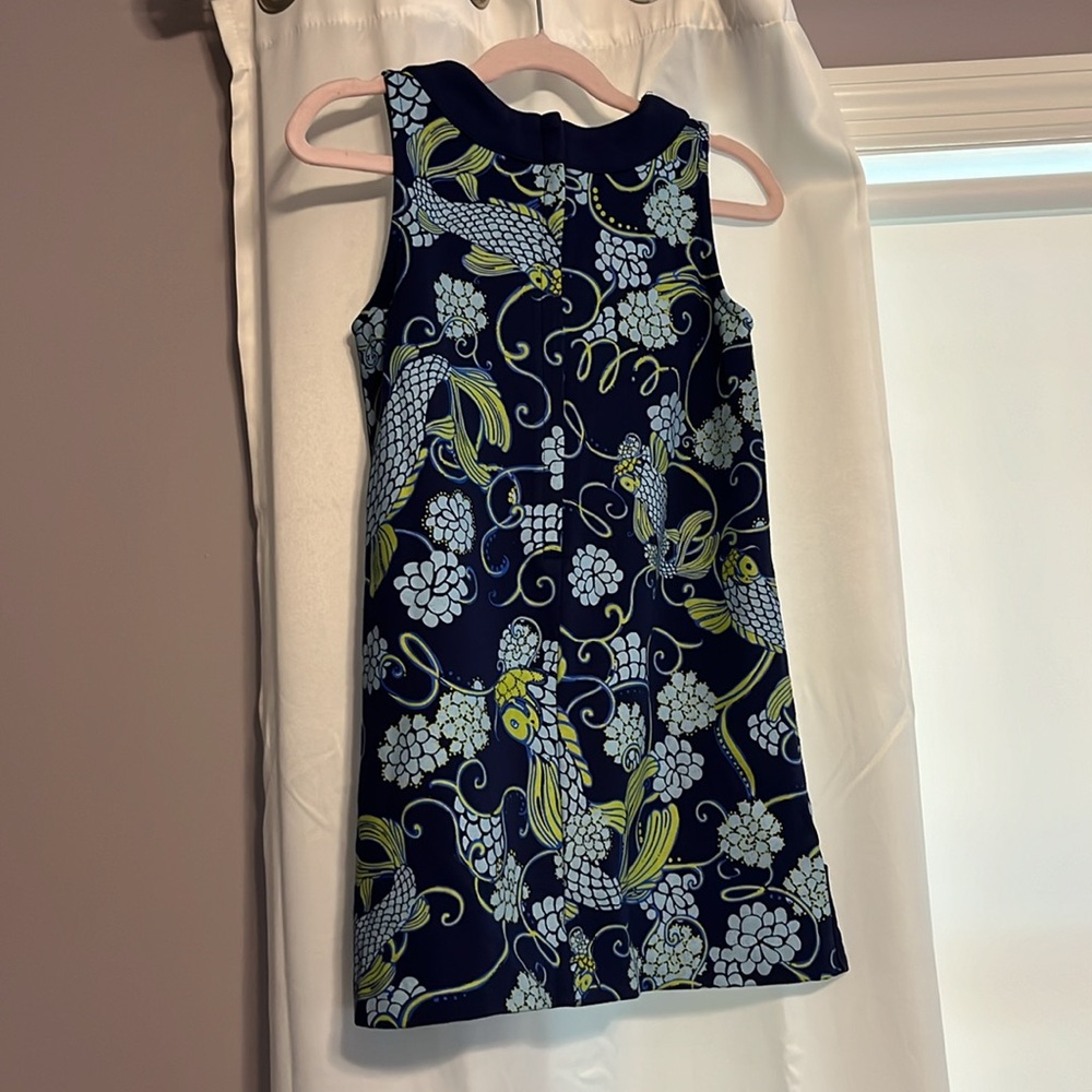 Lilly Pulitzer Blue Koi Fish Dress - Girls Size 5 - Picture 6 of 13